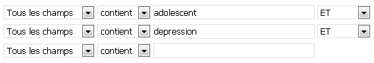 équation de recherche = adolescent ET depression